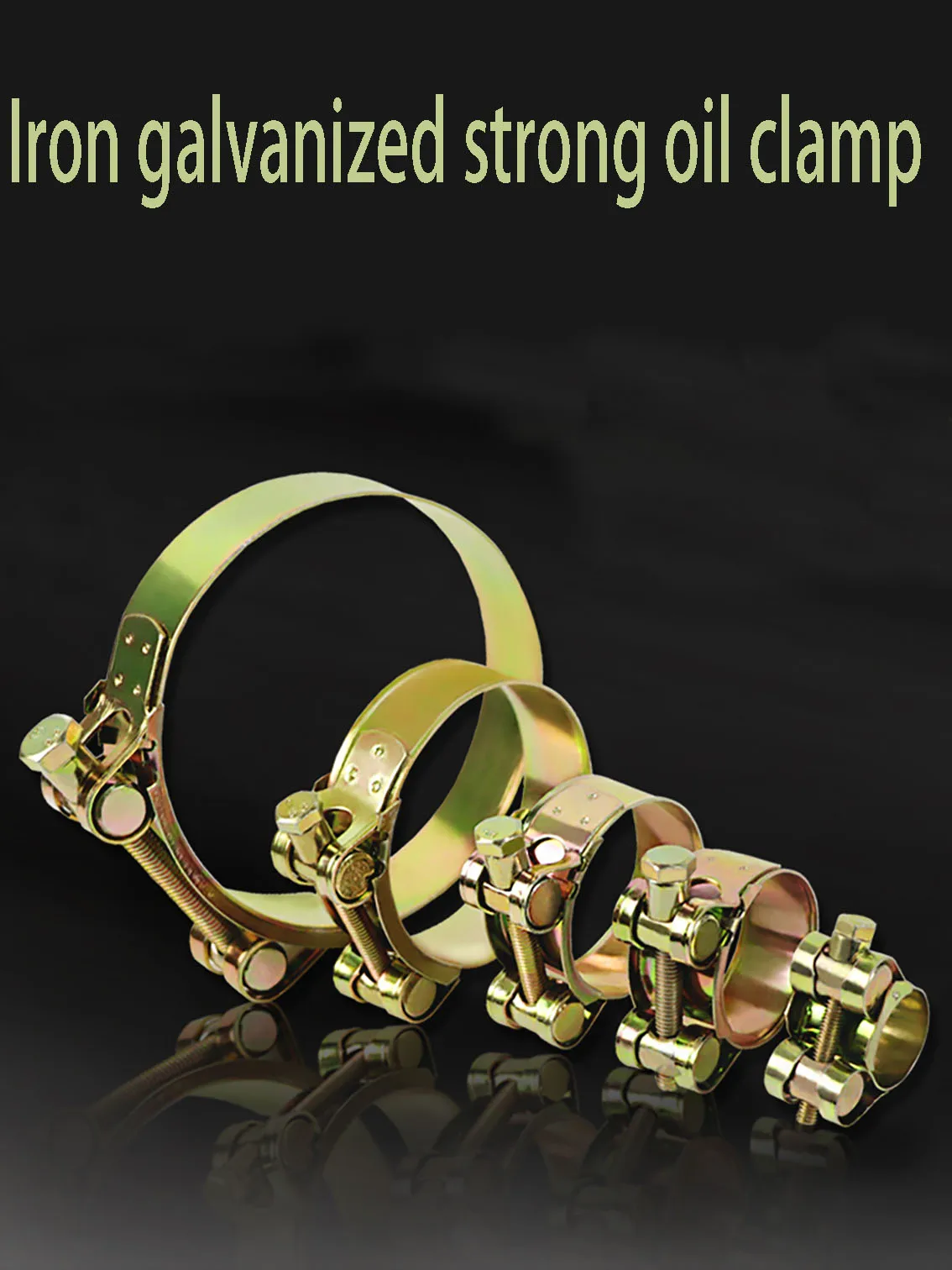 

5Pcs Galvanized Iron Oil Pipe Clamp Strong Hose Gas Pipe Clamp 7-9mm~92-97mm Water Pipe Fixing Clamp Metal Fastener