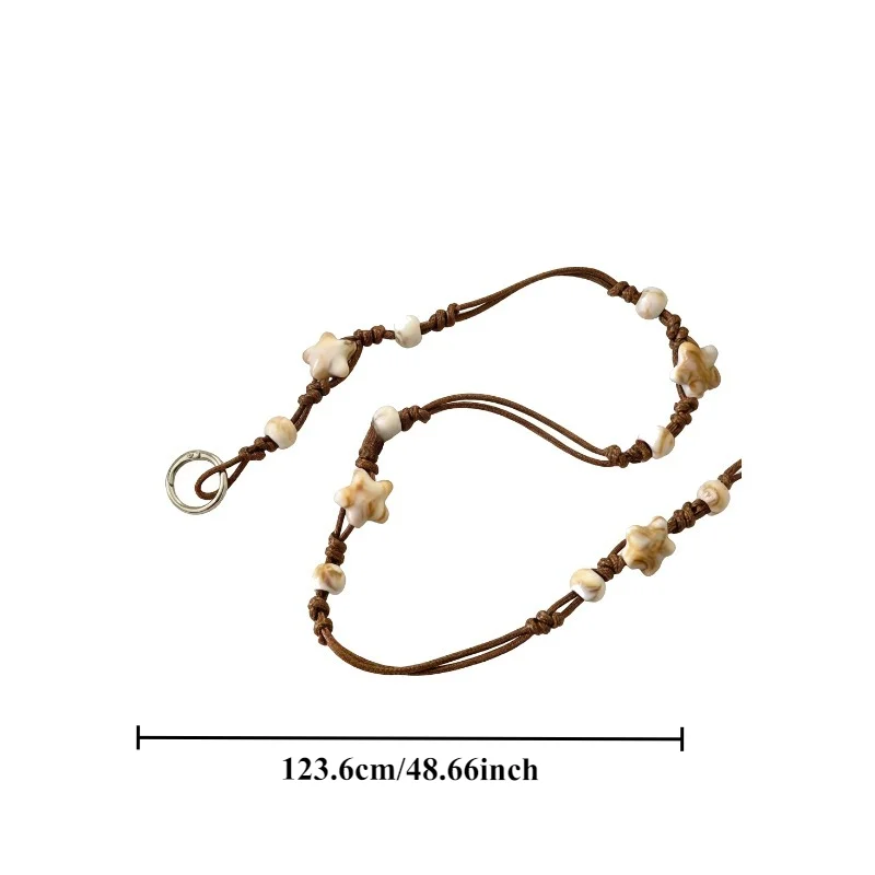 Trendy Fashionable Vintage Ethnic-Style Hand-Woven Niche Star Beaded Waist Cord High-End Slim Waist Chain Women's Belt
