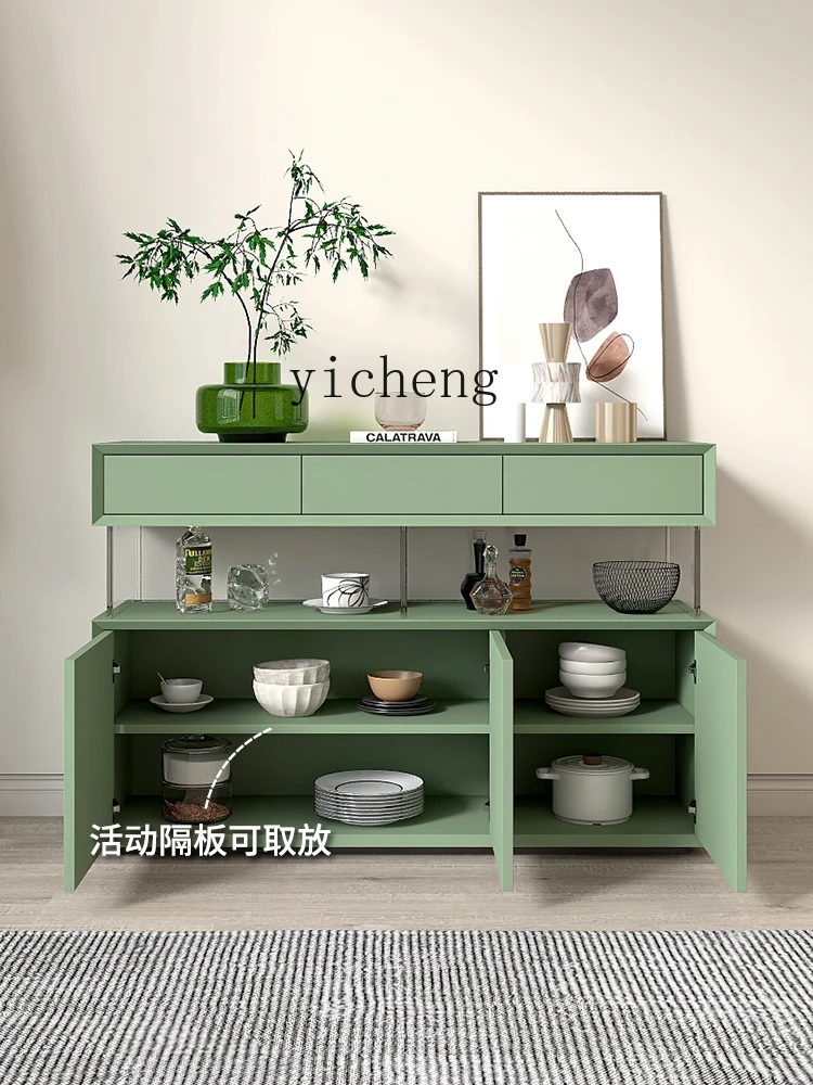 XL Italian Minimalist Paint Suspension Sideboard Cabinet Entrance Cabinet Solid Wood Storage Locker