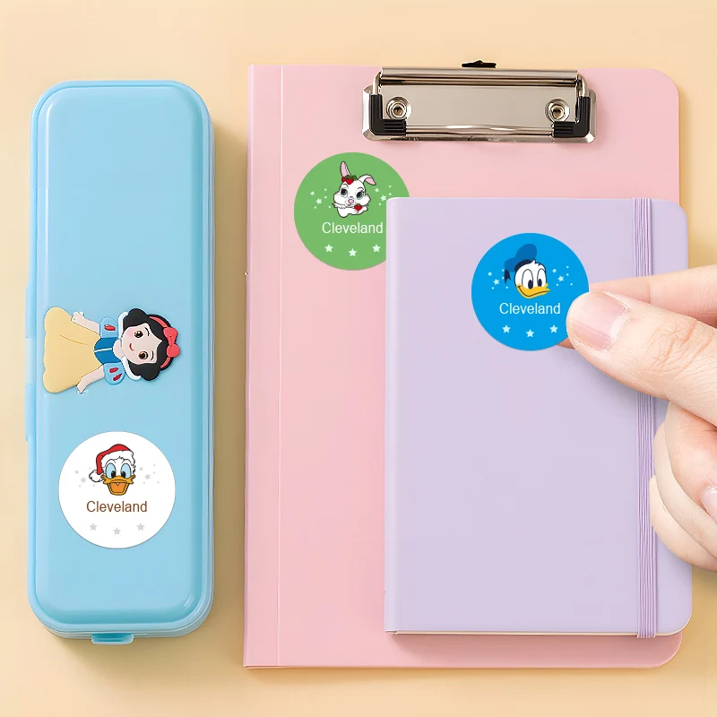 어린이 문구류, 학교 용품, 축제 크리스마스 선물을 위한 맞춤형 다채로운 디즈니 스티치 이름 스티커