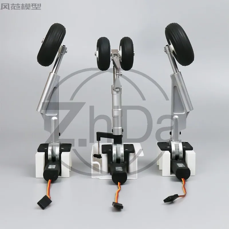 Metal Shock‑Absorbing Electric Retract Landing Gear With Worm Gear, RC EDF Jet Spare Part for Fixed‑Wing Model Aircraft