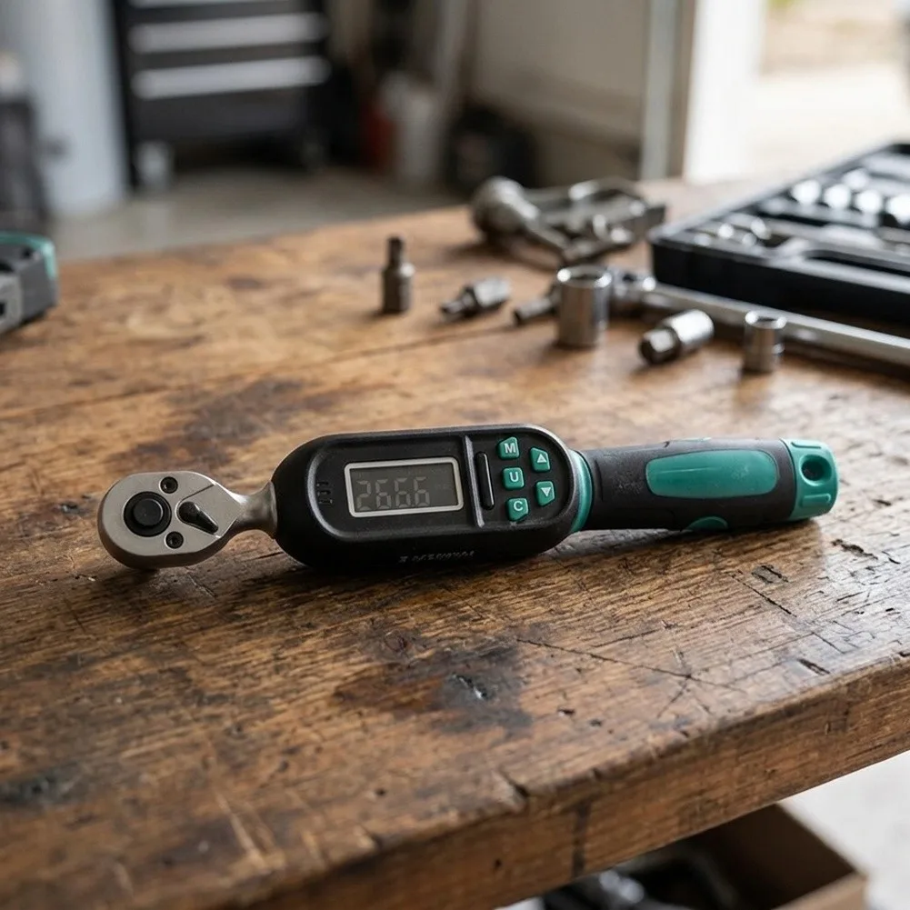 Electronic Torque Wrench with Digital Display 3 to 85 N.m Adjustable Range Alloy Housing for Reliable Performance