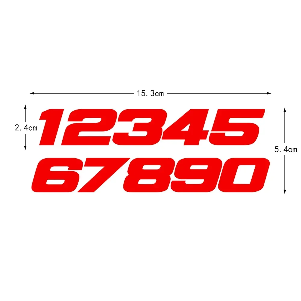 Car Stickers Number 1234567890 Electric Vehicle Scooter Helmet Body DIY Decorative Stickers Motorcycle Moto Decal Accessories view 4