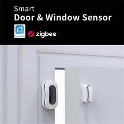 ZigBee-Sensor de puerta/ventana USB, inalámbrico, imán inteligente, alarma, hogar inteligente, Sensor de puerta magnético recargable