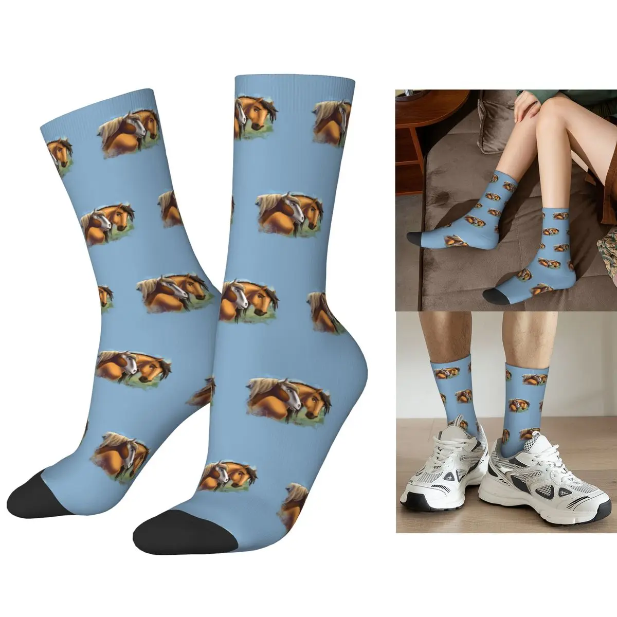 Spirit And Rain - Love Found Us Socks Harajuku Super Soft Stockings All Season Long Socks Accessories for Unisex Christmas Gifts