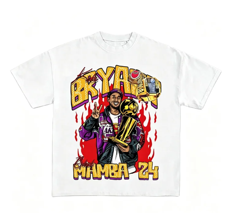 2026 Men Vintage Champion Character Graphic T Shirt Retro Sports Streetwear Crewneck Tee