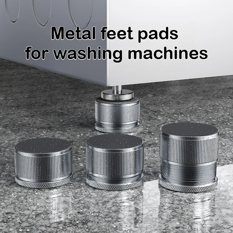Aluminum alloy heightening base refrigerator tea table, no drilling, traceless, liftable metal foot pad, anti-slip fixator