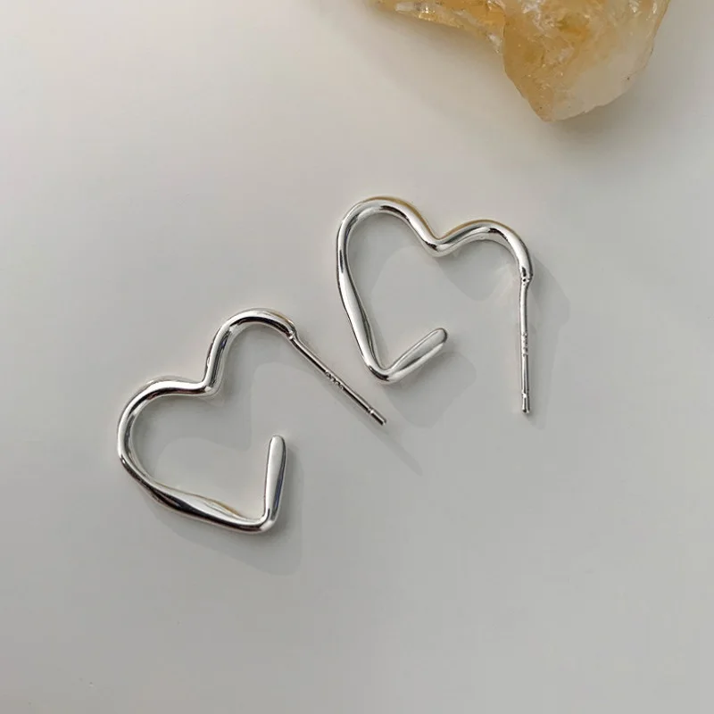 خمر الجوف الحب القلب الذهب هوب أقراط للنساء العصرية بسيطة سحر المجوهرات هدية 2026 #5