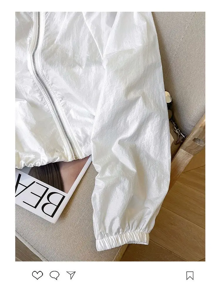 Women Solid Color Hooded Sun Protection Jacket Loose Breathable UV Protection Summer Coat S-4XL