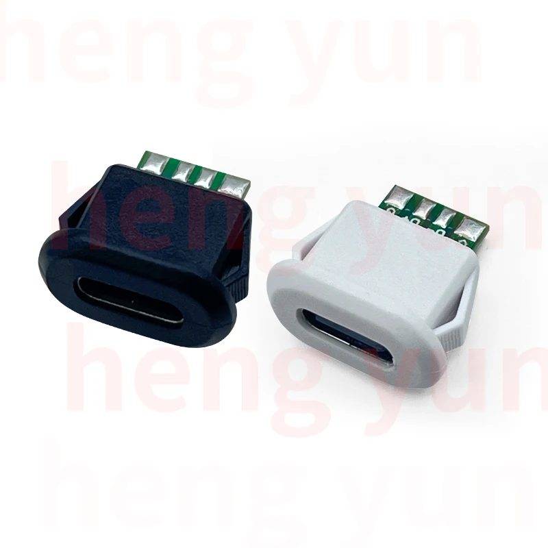 TYPE-C 16P direct pressure card is a waterproof strip board female socket square double 5.1K resistance wire type female socket