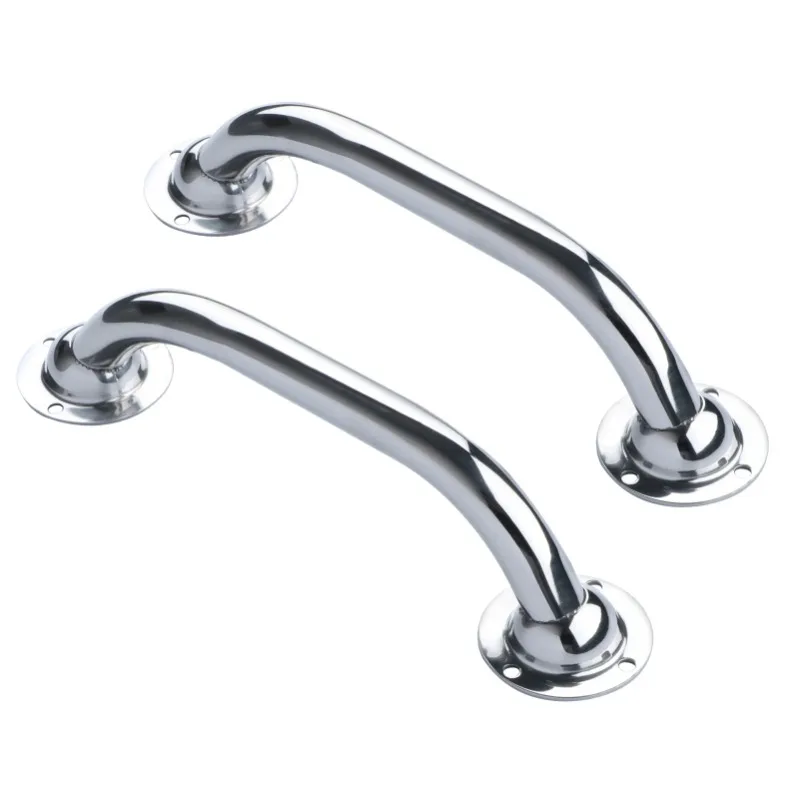 

9" Polished Glass Door Handle, Stainless Steel Marine Grab Handle Handrail Marine Equipment Boat Yacht Accessories