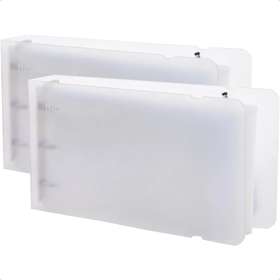 

3×5 index card Binder organizer with Plastic pocket Sleeves small organized folder for recipes Flashcards portable notecards ca