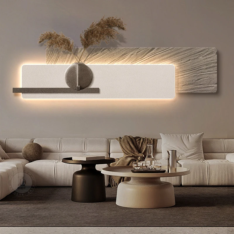 xx-Modern Sandstone Entrance Door LED Decorative Painting Home Decoration Living Room Bedroom Sofa Background Painting Light