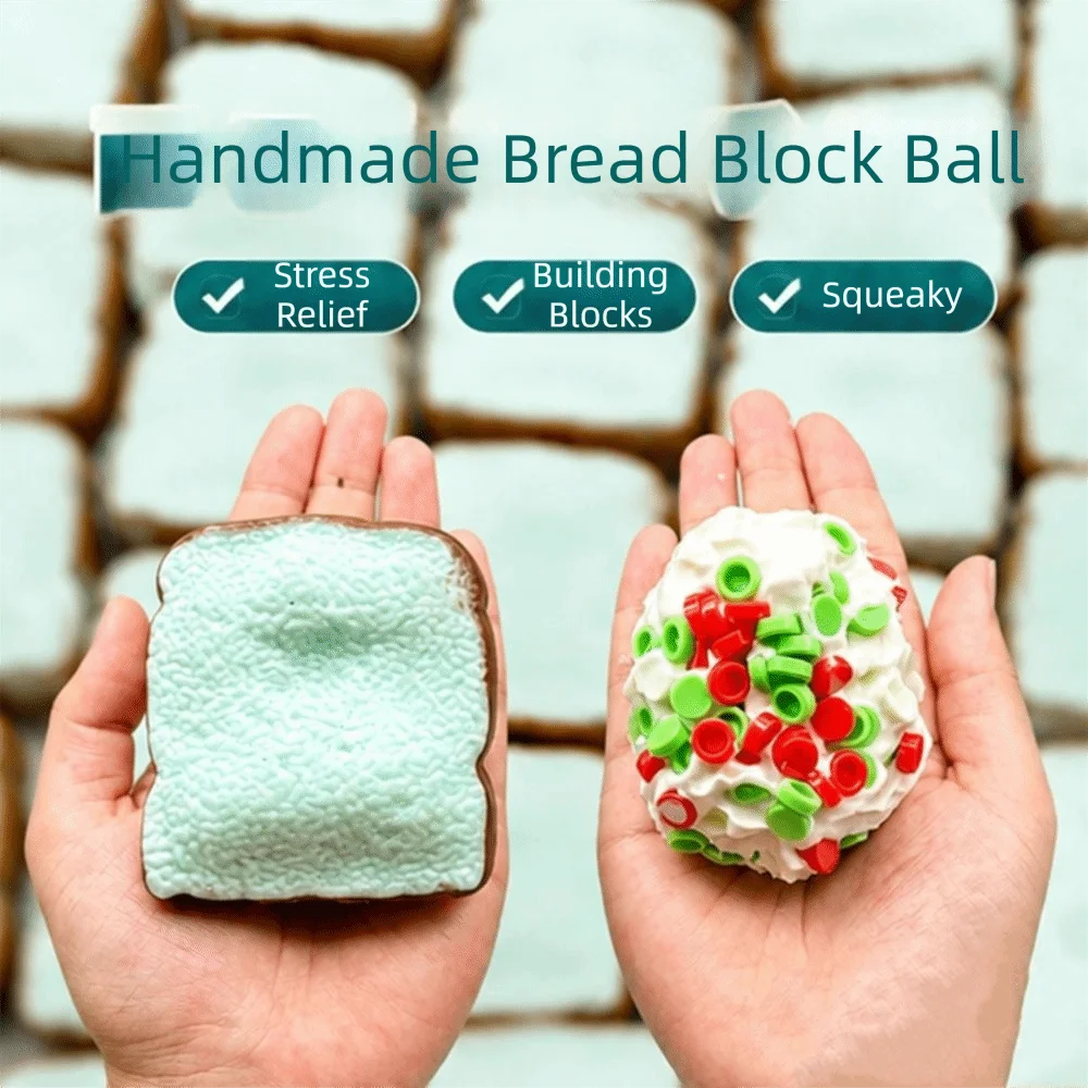 Crispy Sound Toast Crunchy Squishy Hand Relax Shapable Crispy Toast Bread Handmade Pinch Blocks Filled Squishy Children Gifts