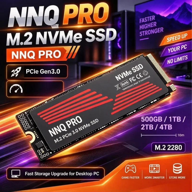 Original NNQ PRO SSD NVMe M.2 M.2 2280 PCie Gen3.0x3 500GB-4TB SSD Internal Solid State Drives Disk for Laptop Desktop