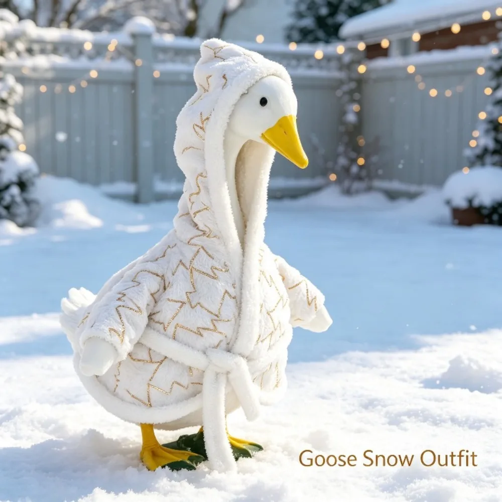 23-Inch Porch Goose Christmas Costume Set, for Yard Decoration, Garden Ornament for Festive Seasonal Display, Goose Not Included