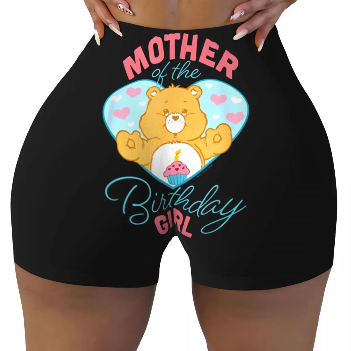 Women's Lift Yoga Sports Tight Shorts Care Bears Mother Of The Birthday Girl Shorts Lifting Sports Pants