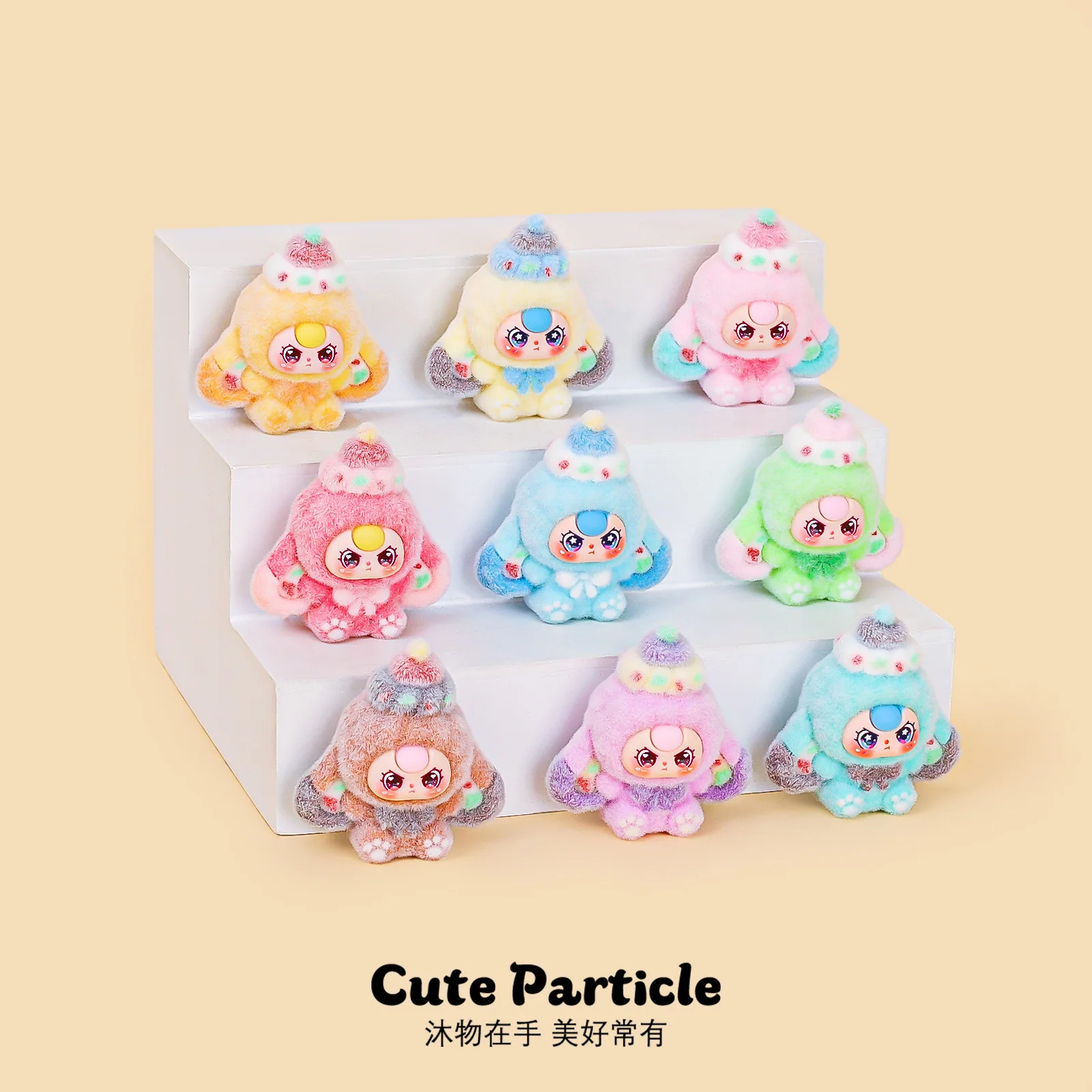 9 stks/set Baby Drie Figuur Speelgoed Dessert Serie Konijn Beeldje Desktop Decoratie Model Ornamenten Speelgoed Jongens Meisjes Kerstcadeaus