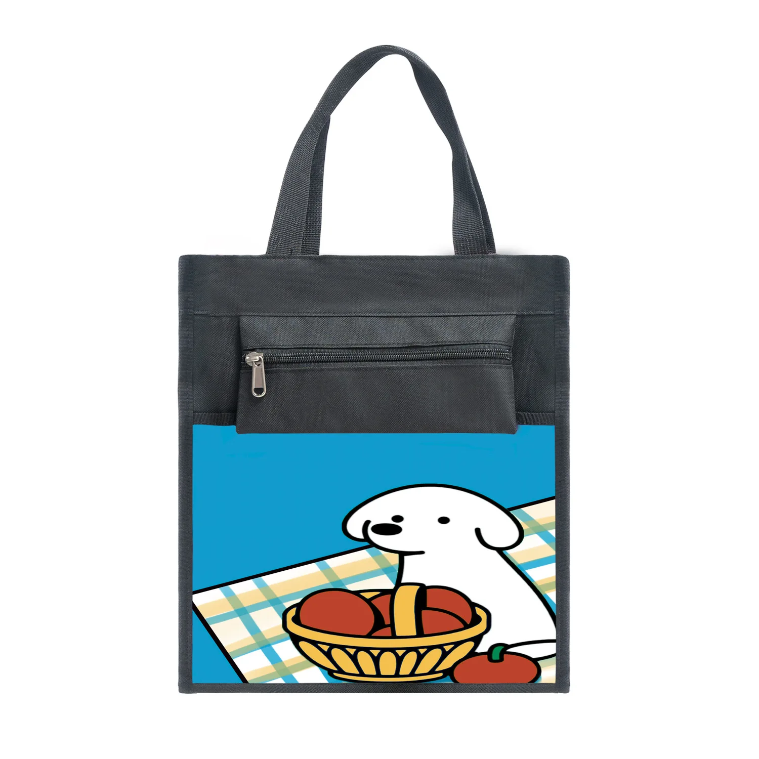 Popular Novelty Cartoon Cool Funny bear dog Tutoring Class Tutoring Remedial Bags Storage Canvas Bag Bring Ben case Handbag