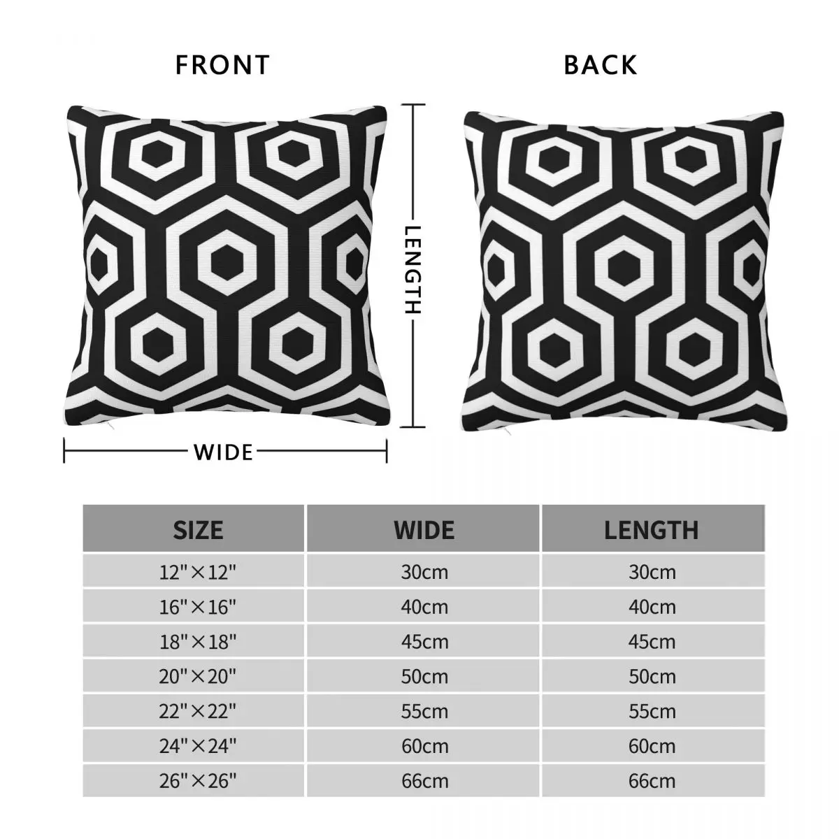 Mono sarung bantal hitam putih poliester, sarung bantal lempar dekoratif ritsleting pola beludru Linen sarung bantal kursi Sofa