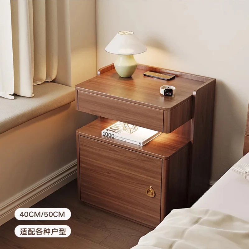 Bedroom Solid Wood Multi-function Medium and Ancient Style Light Luxury High-end Sense Lock Safe Integrated Free Installation
