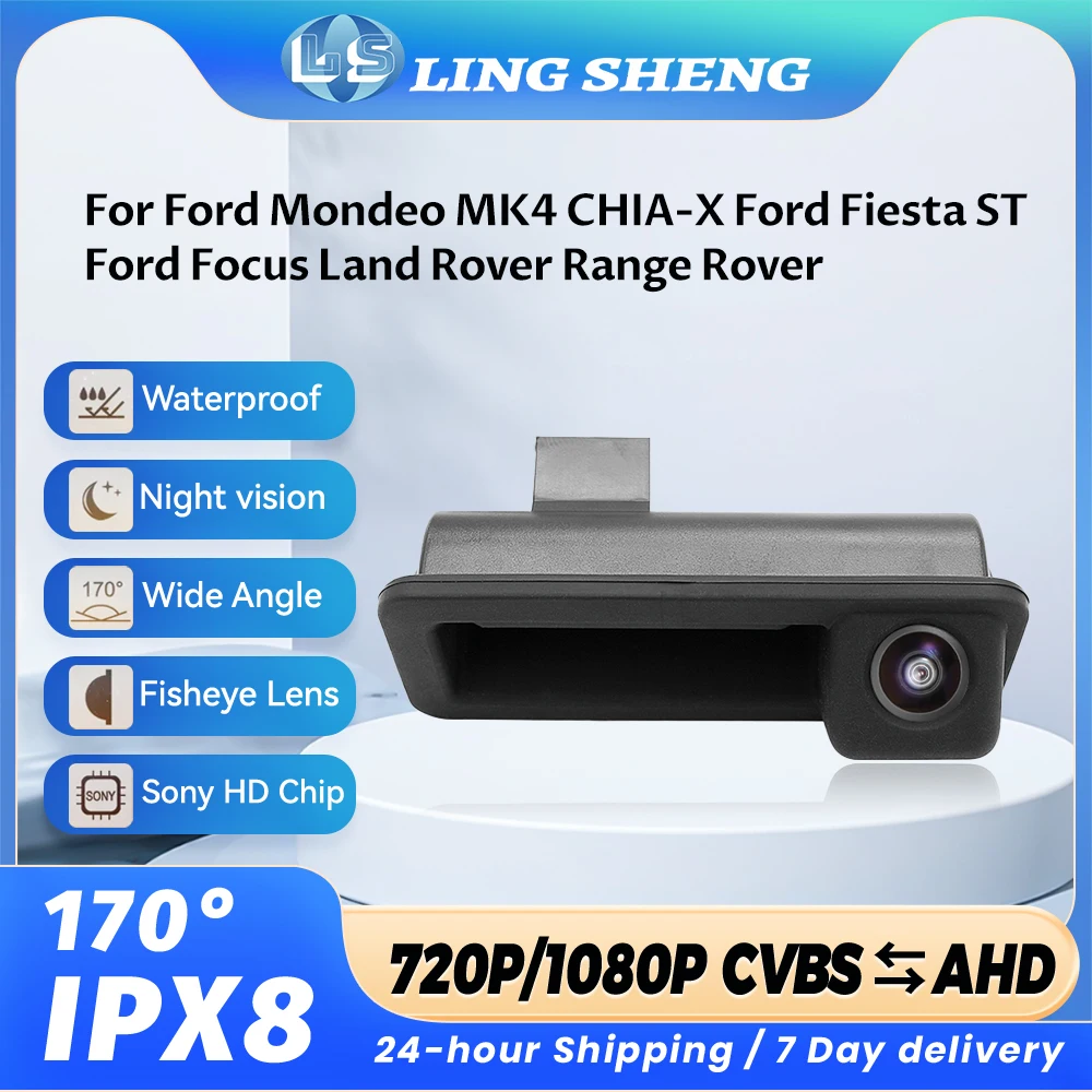 AHD 1080P Vehicle Reverse Backup Trunk Handle Camera For Ford Mondeo MK4 CHIA-X Ford Fiesta ST Ford Focus Land Rover Range Rover