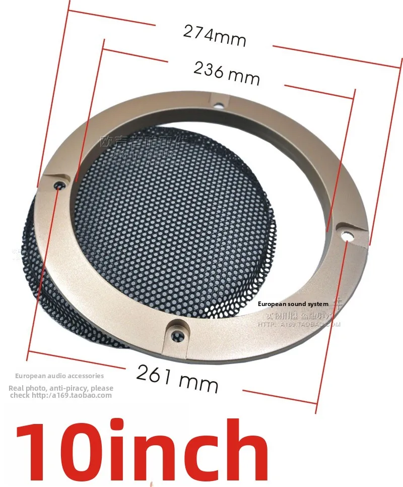 MW Audio 2 Stück Lautsprecher-Metallgitter 2"/3"/4"/5"/6,5"/8"/10", Tieftöner-Schutzring für DIY – Detail 14