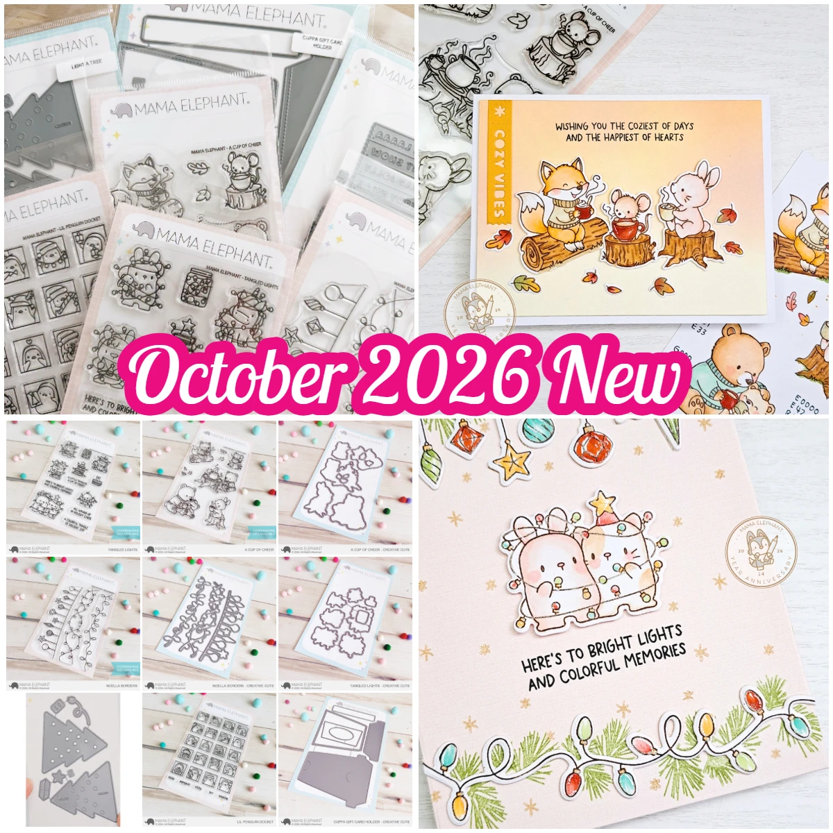 2026 MAMA ELEPHANT Oktober Neue Metall-Stanzformen und Stempel für Scrapbooking, Albumdekoration, Bastelarbeiten und DIY-Grußkarten