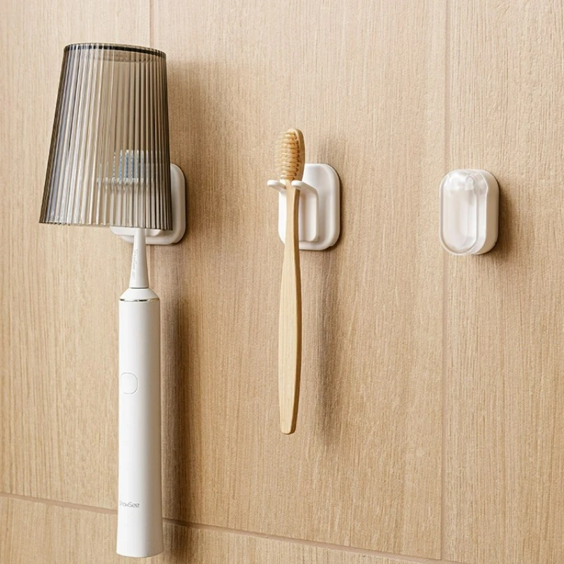 

Light luxury electric toothbrush holder, high-end tooth cup rack with lid, wall-mounted wall-mounted mouthwash cup rack