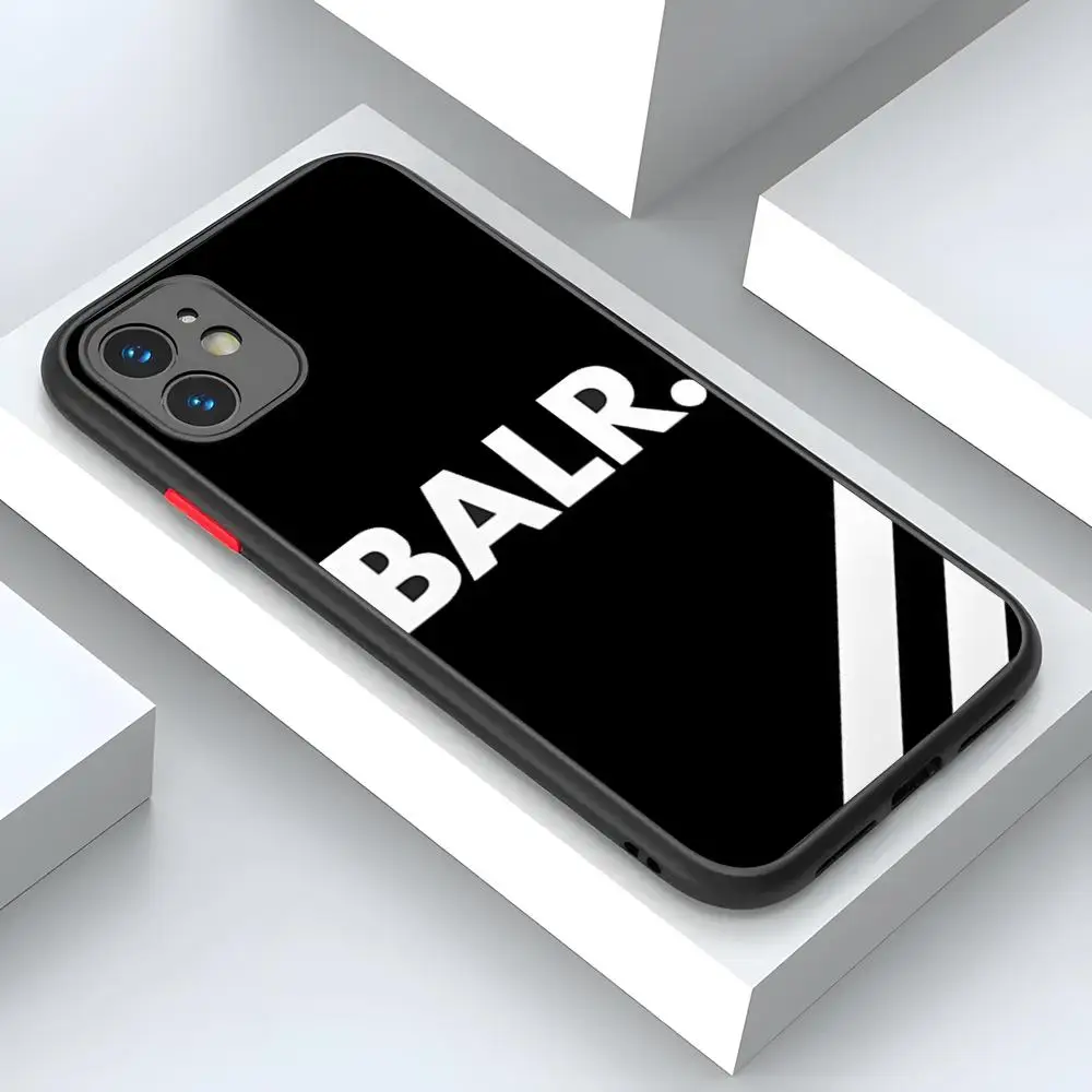 Luxury Brand B-BALR Black Phone Case luxury For iPhone 15 14 12 13 11 Pro XR XS Max Mini X 7 8 beautiful girl Plus matte shell