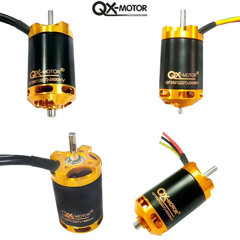 

QX-MOTOR QF2827 Brushless Motor 1800KV 2300KV 2600KV 3500KV 3800KV for 70mm EDF Ducted Fan RC Jet Aircraft Model Parts