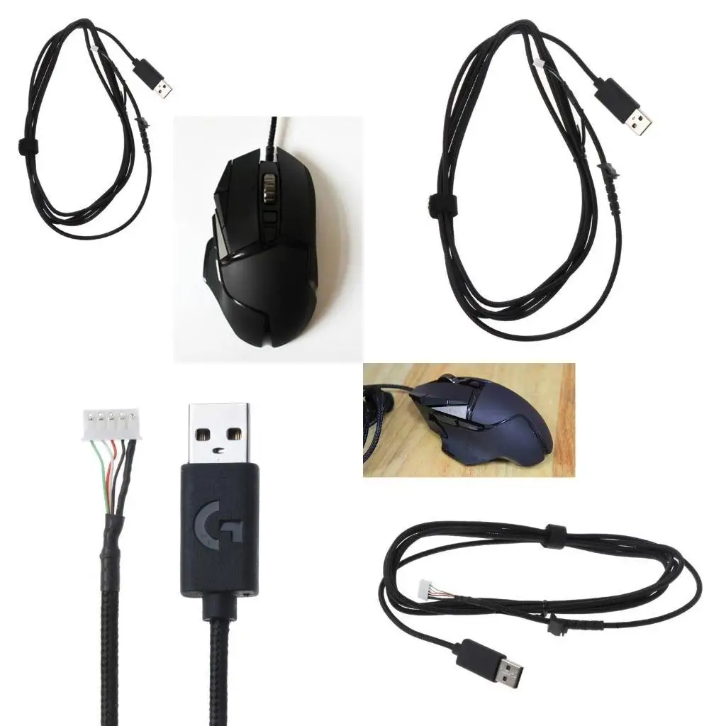 

R53C USB Mouse Wire Mouse Cable Replacement Braided Wire for G502 Mouse