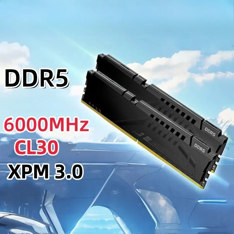 DDR5 Desktop Gaming RAM | 16GB/32GB 6000MT/s CL30, 288-Pin DIMM, XMP 3.0, Black Heat Sink