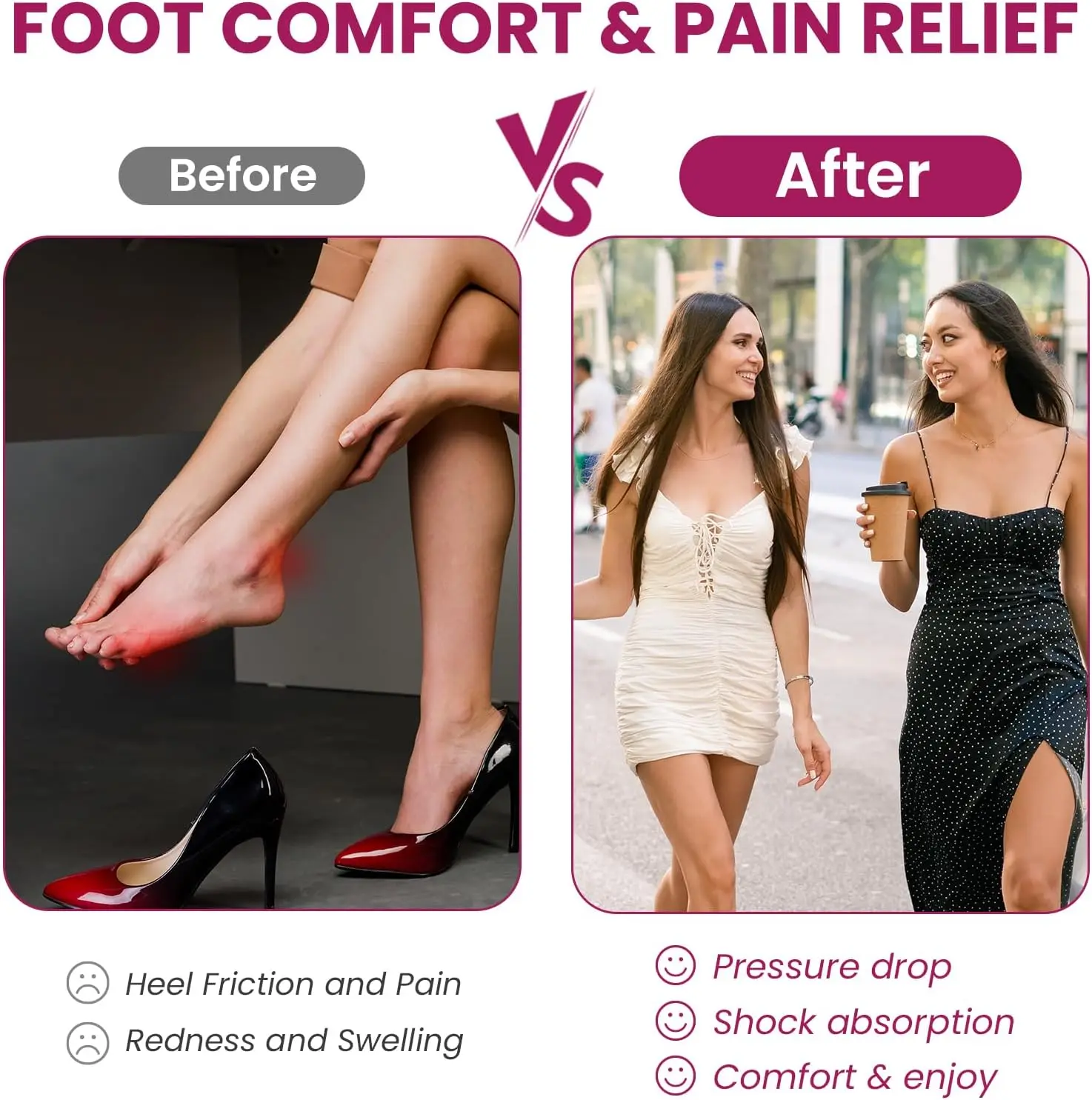 وسادة نعل للكعب للأحذية الكبيرة جدًا، واقي كعب ذاتي اللصق، إدراج تحسين مناسب الحذاء والراحة، يمنع انزلاق الكعب #6