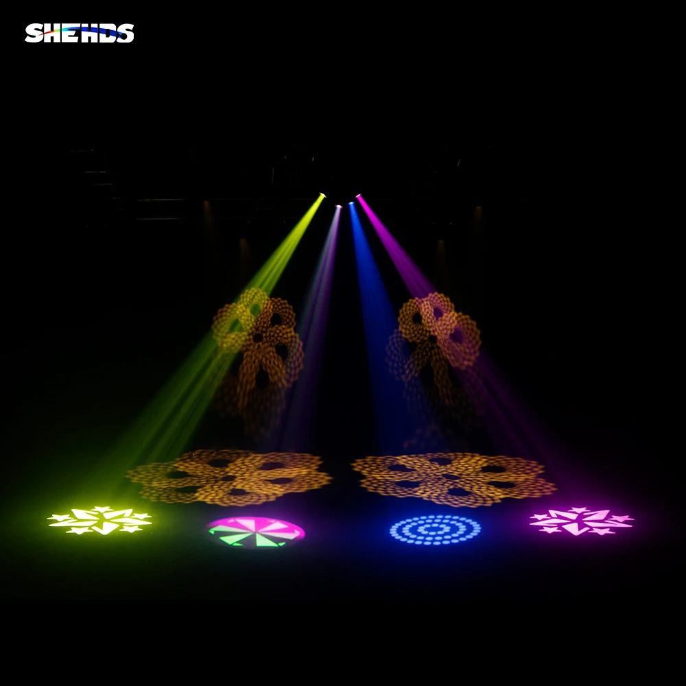 Imagem -06 - Shehds Led Feixe de Lavagem Ponto 3in1 160w Movendo a Cabeça Luz Rosto Prisma Estática e Dinâmica Placas Gobo para Festa Discoteca Ktv dj Concerto