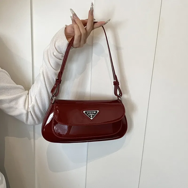 

and fashionable shoulder bag for women stylish and versatile solid color and glossy shoulder bag trendy crossbody bag