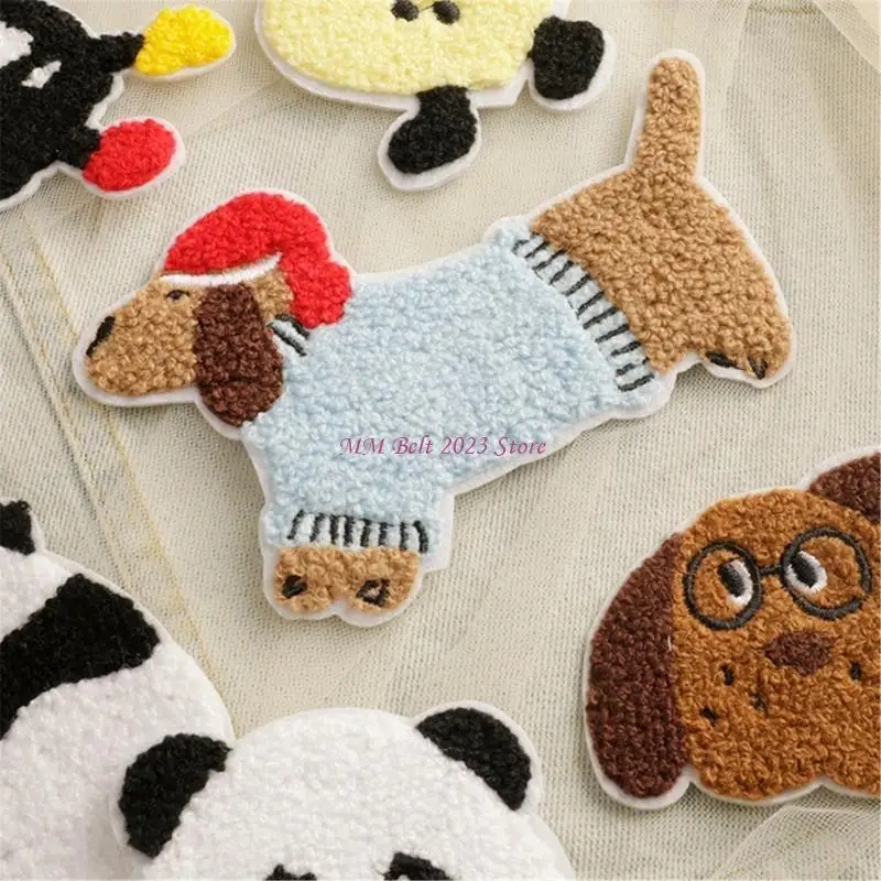 49ME 10 -stuks borduurwerklijsten Patches Animal Stickers Non -Ssewing voor kinderen en volwassenen
