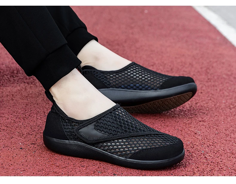 Neue Modische Herren-Sneaker Atmungsaktive Paar-Schuhe mit Breiter Zehenbox Barfußschuhe Bequeme Diabetiker-Schuhe Mesh Herren Freizeitschuhe zum Gehen – Detail 26
