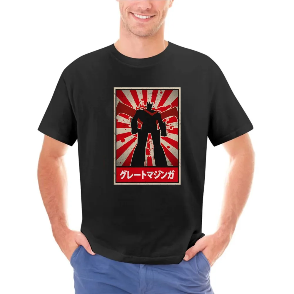 170_Maglietta Cartoni Animati T-shirt Manga Anime Grande Robot Mazinga Anni 80 Uomo vintage graphic tee shirt