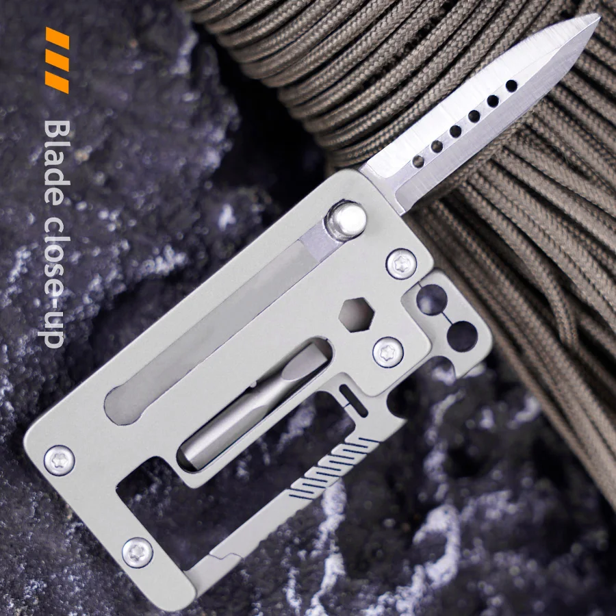 HWZBBEN J271 tasca pieghevole manico in titanio Mini escursionismo all'aperto lavorazione del legno sabbiatura autodifesa Multi strumento manuale Edc