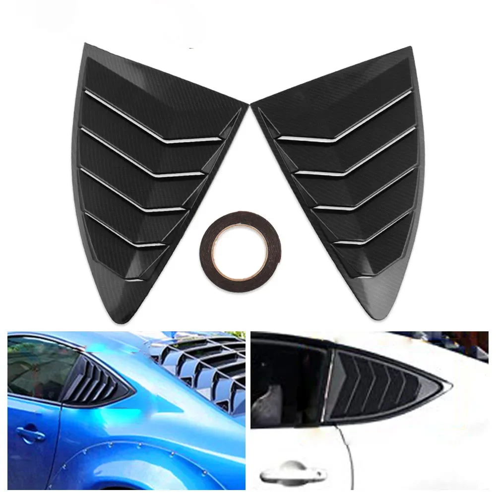 2 pcs/set Car Styling Car  Carbon Fiber  Side Window Louvers Scoop Cover Vent for Toyota 86 and for subaru BRZ /SCION FRS