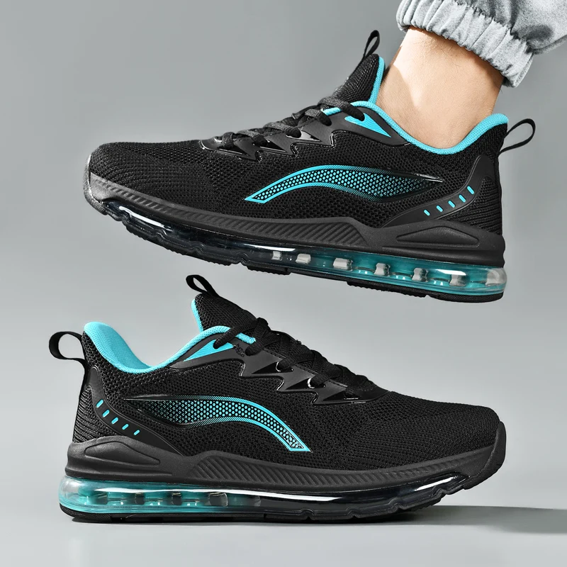 

Men's Full Air Cushion Running Shoes Outdoor Anti-Slip Wear-Resistant Casual Sports Shoes Lightweight Breathable Mesh Sneakers