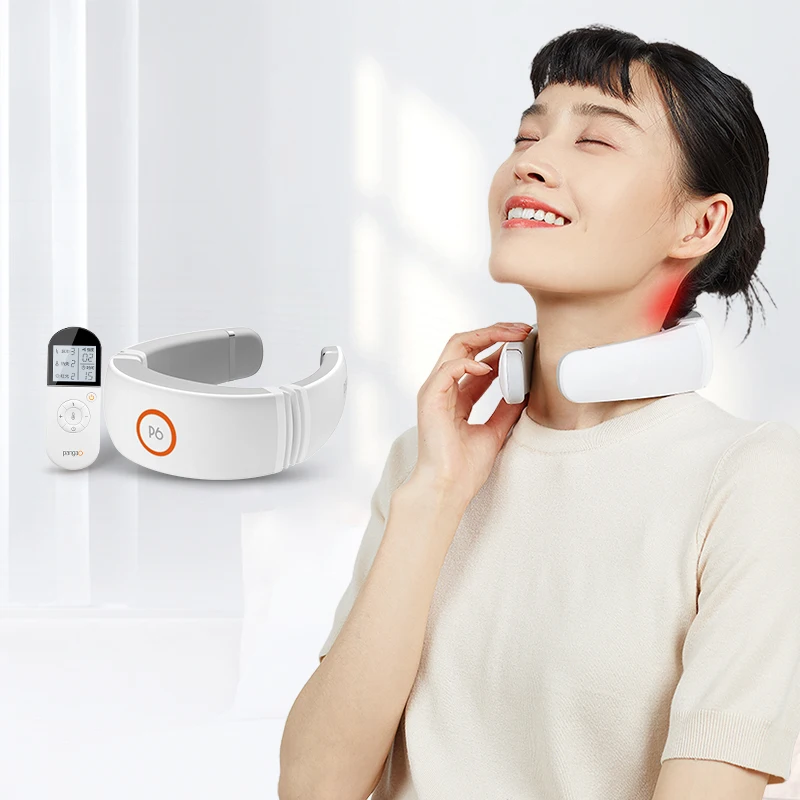Smart Library Pangao Oem High Quality Health Care Electric Pulse Pain Relief Head Cervical Neck Massager Collar