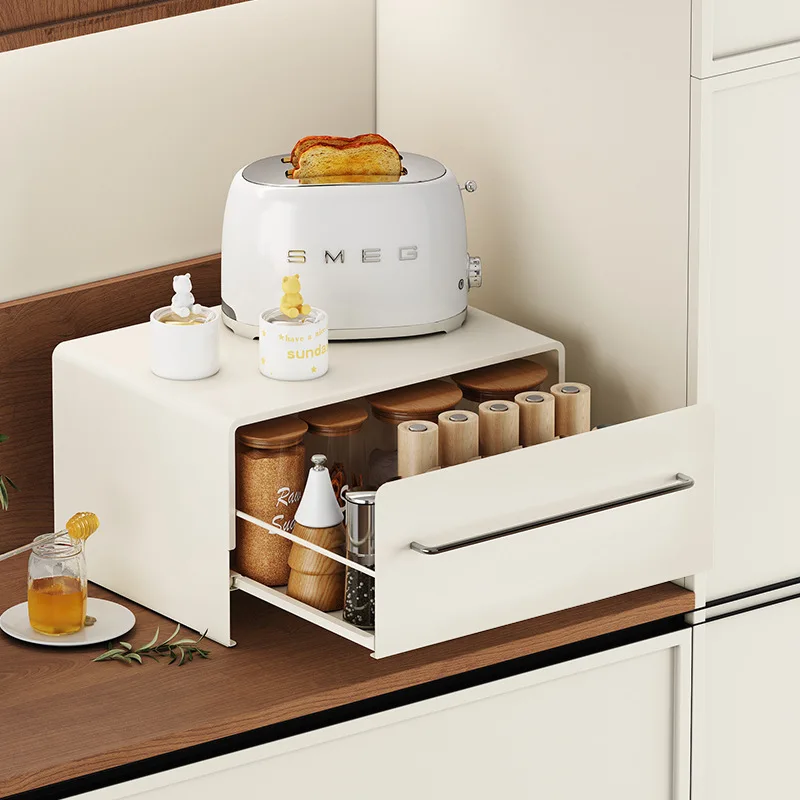 Countertop Microwave Oven Shelves , Pull-out Kitchen Stands, Microwave Oven Storage Racks, Suitable for Ovens and Rice Cookers