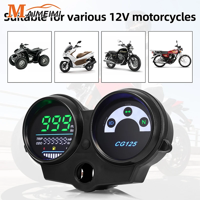 LED Digital Motorcycle Speedometer CG125 2000 to 2008 Fan 125 Titan 125 2013 Dashboad Brazil For Honda Motorcycle Digital Panel