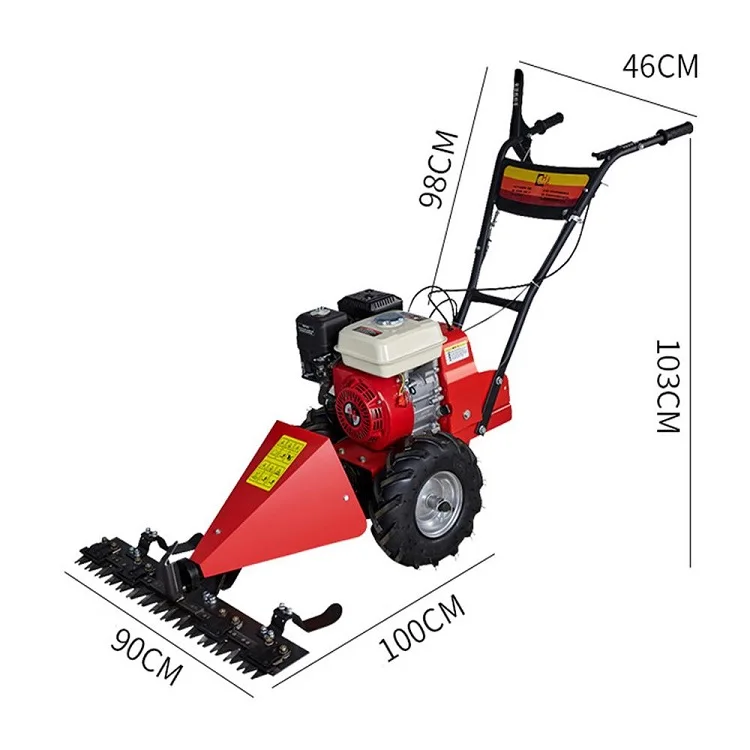 80cm/90cm/100cm/120cm Mini Tractor Scythe Mower with  Petrol  Power Core Components Engine