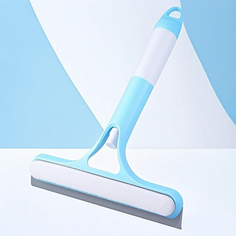 

3 Combined 1 window cleaning scraper, shower scraper, suitable for glass door mirror frame spray applicator, suitable for windshield cleaning tools, cleaning spray, household floor scraper (blue)
