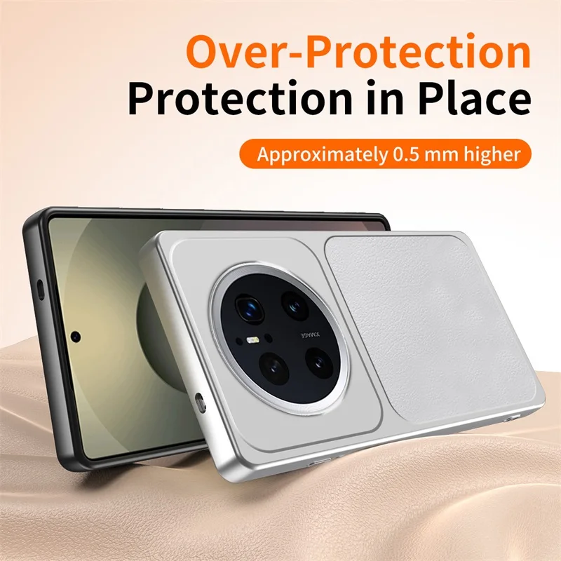

Anti-Yellowing or Shock-Resistant Lychee-Textured Phone Cases for Huawei Mate70 Mate70Pro Silicone-reinforced Non-Slip Lambskin