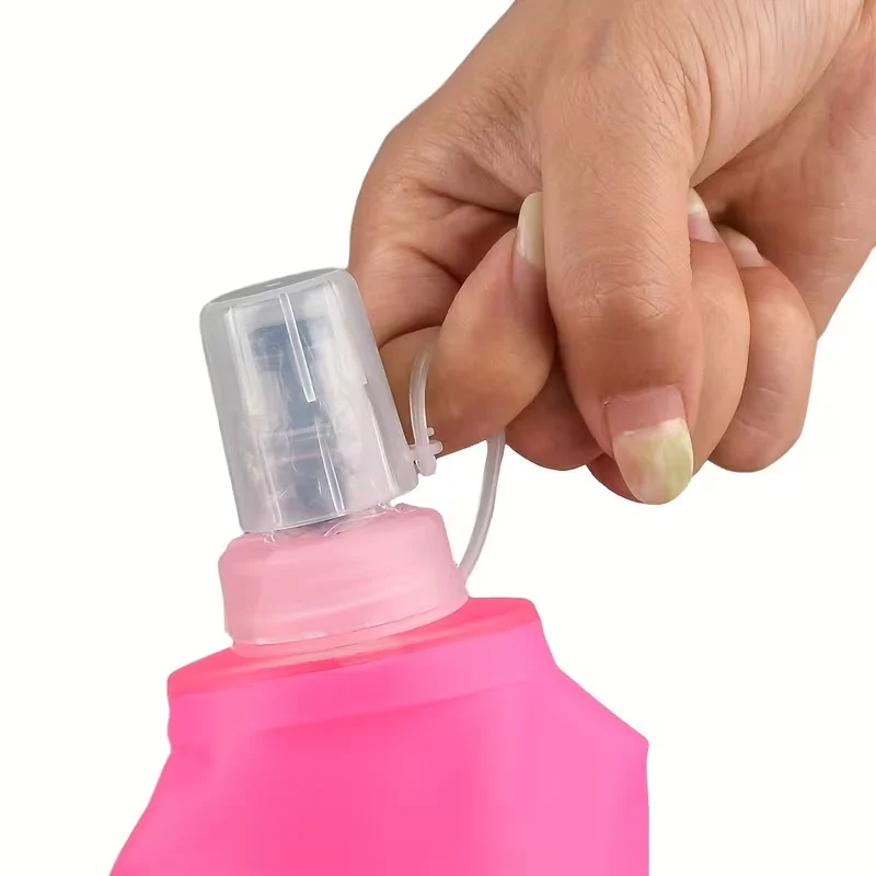 WRELS Collapsible Folding Water Bottle TPU BPA-Free Outdoor Sport Marathon Leak Proof Soft Flask Running Hydration Water Bottle view 5