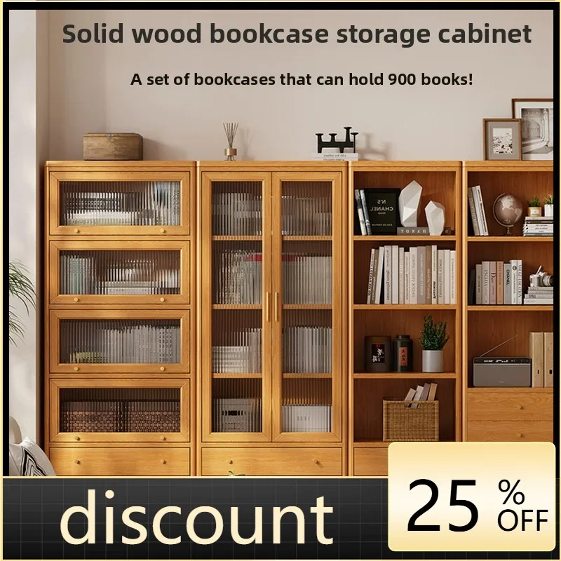 

LH locker integrated whole wall household solid wood storage against the wall living room floor bookshelf